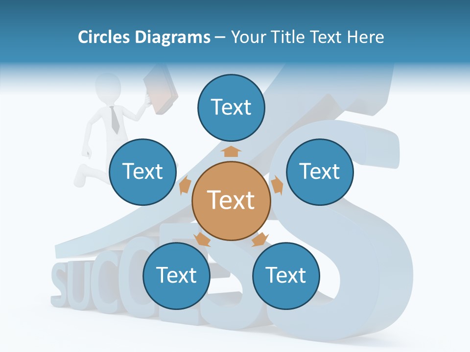 Blue Clipart Run PowerPoint Template