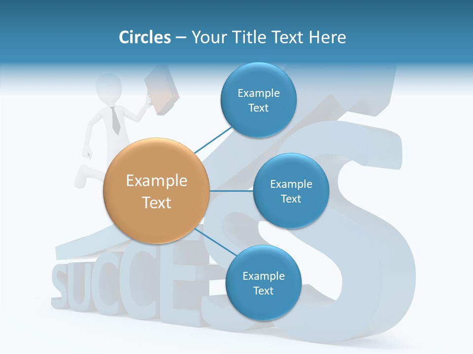 Blue Clipart Run PowerPoint Template