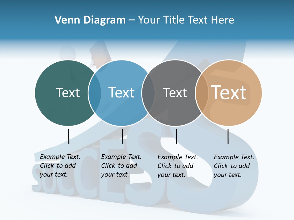 Blue Clipart Run PowerPoint Template