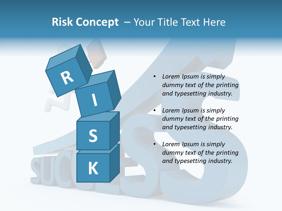 Blue Clipart Run PowerPoint Template