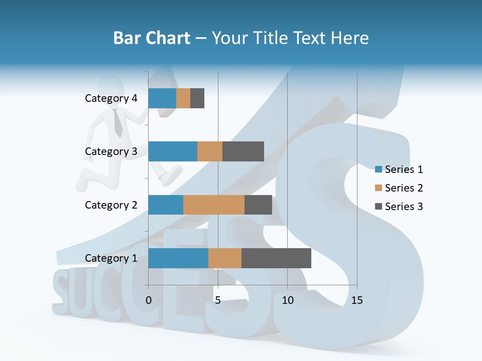 Blue Clipart Run PowerPoint Template