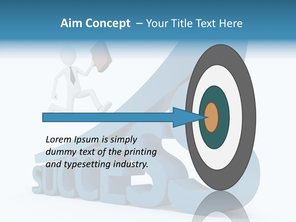 Blue Clipart Run PowerPoint Template