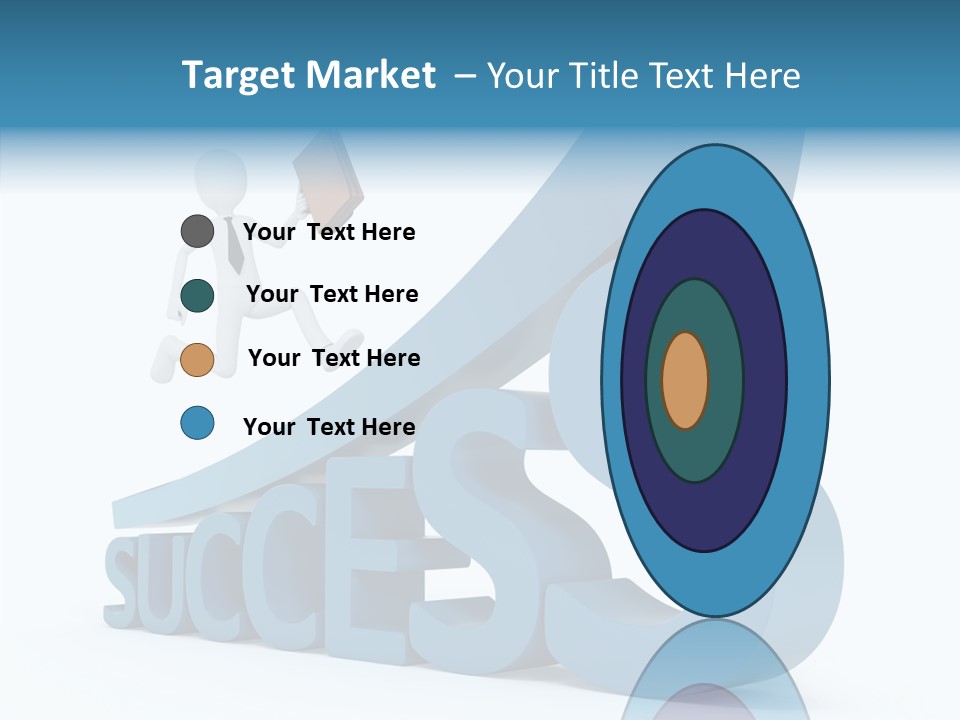 Blue Clipart Run PowerPoint Template