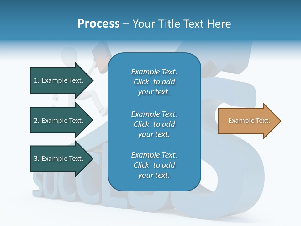 Blue Clipart Run PowerPoint Template