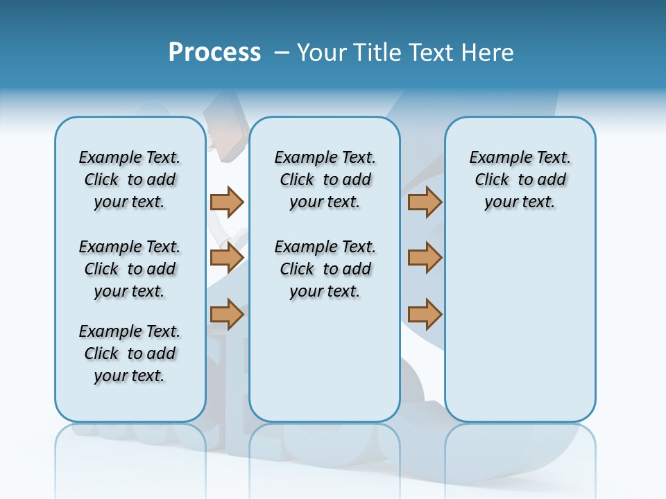 Blue Clipart Run PowerPoint Template