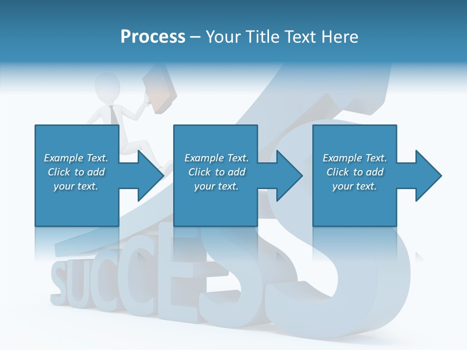 Blue Clipart Run PowerPoint Template