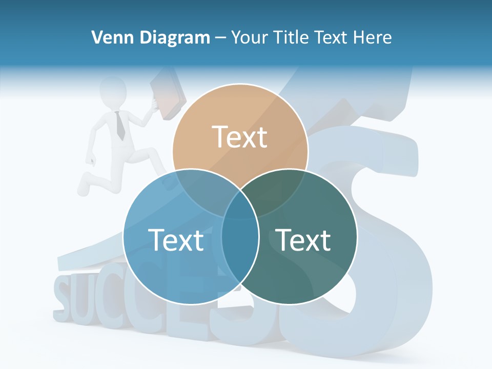 Blue Clipart Run PowerPoint Template