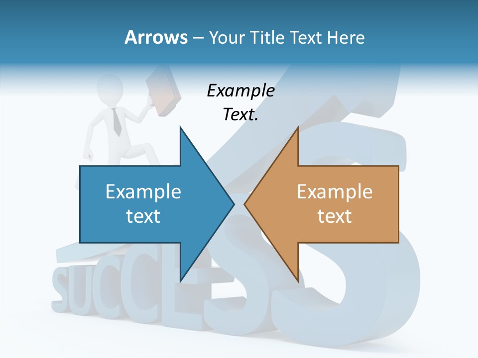 Blue Clipart Run PowerPoint Template