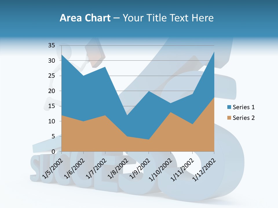 Blue Clipart Run PowerPoint Template