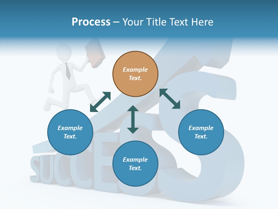 Blue Clipart Run PowerPoint Template