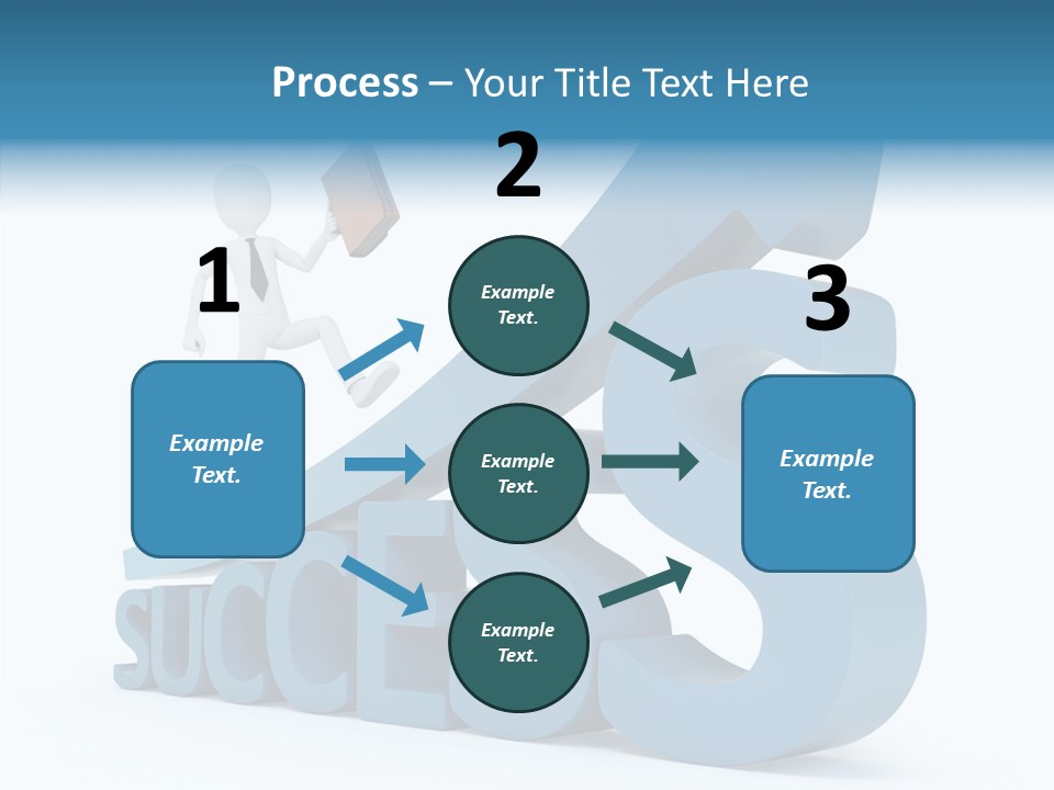 Blue Clipart Run PowerPoint Template