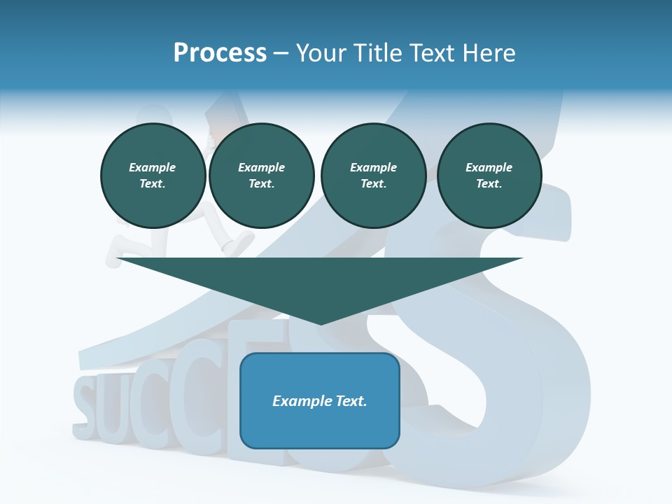 Blue Clipart Run PowerPoint Template