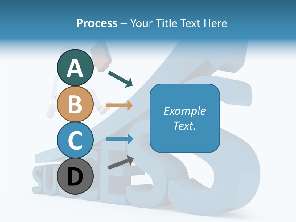 Blue Clipart Run PowerPoint Template