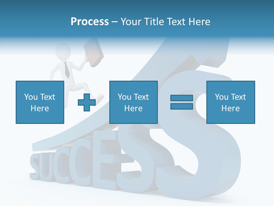 Blue Clipart Run PowerPoint Template