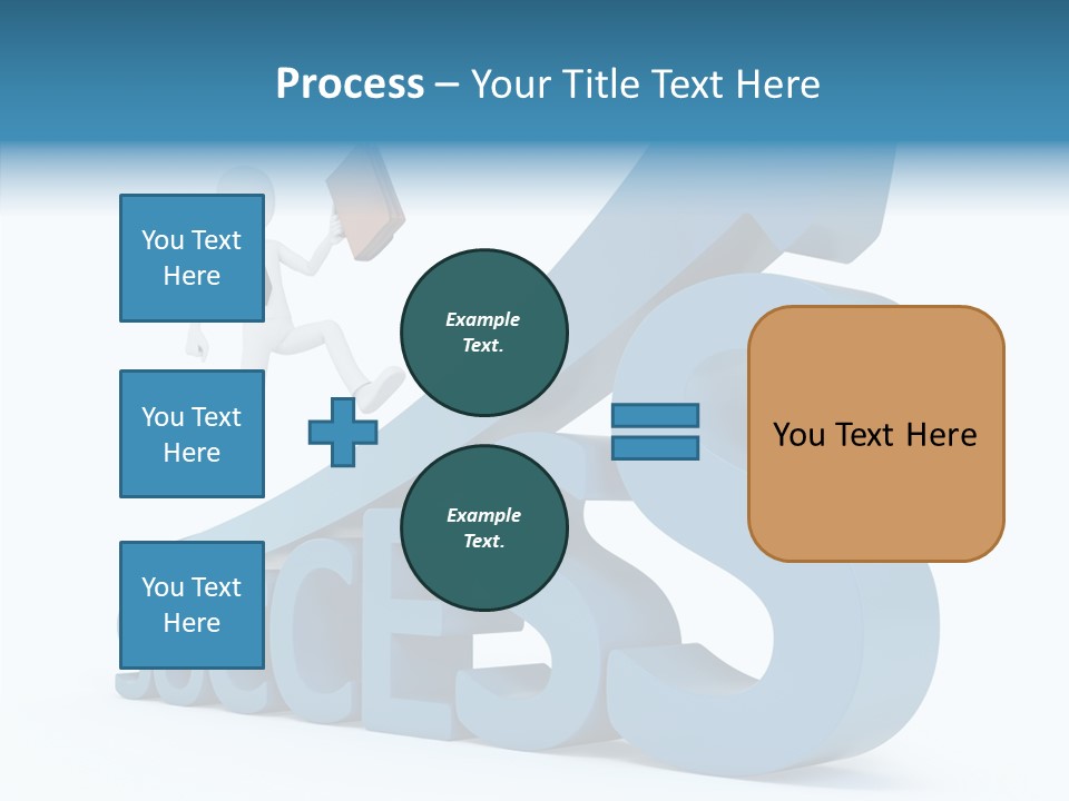 Blue Clipart Run PowerPoint Template