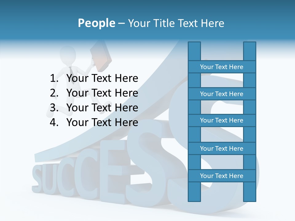 Blue Clipart Run PowerPoint Template