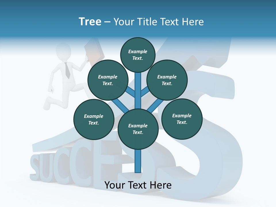 Blue Clipart Run PowerPoint Template