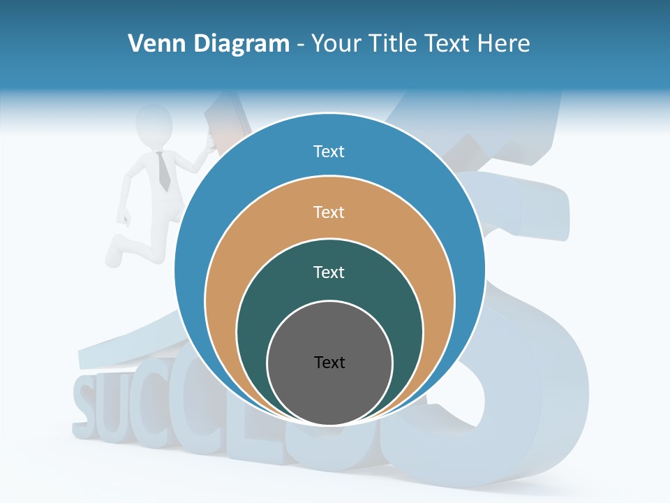 Blue Clipart Run PowerPoint Template