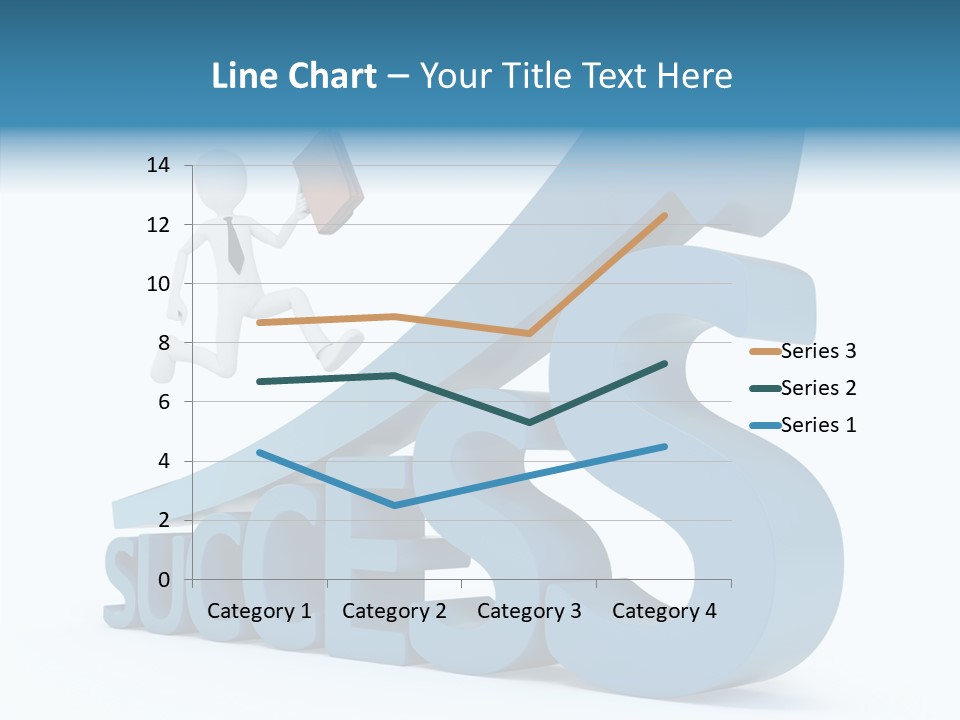 Blue Clipart Run PowerPoint Template