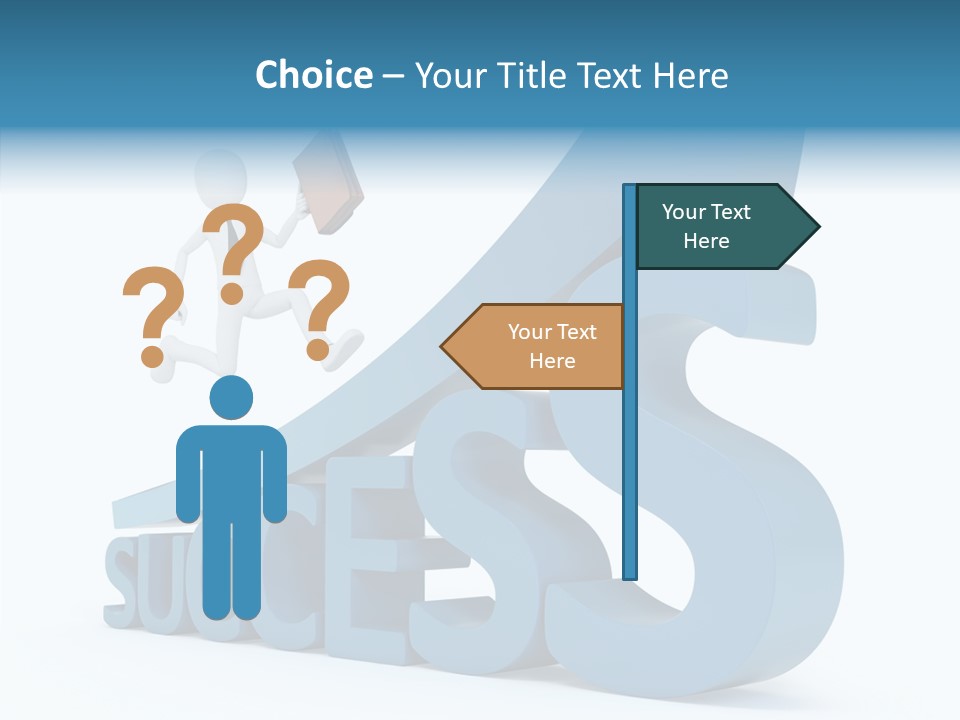 Blue Clipart Run PowerPoint Template