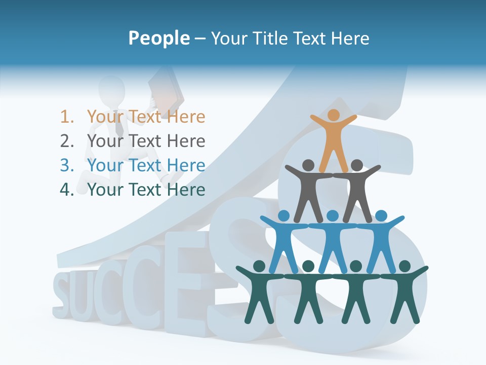 Blue Clipart Run PowerPoint Template