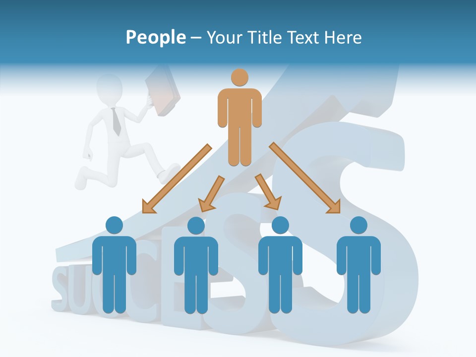 Blue Clipart Run PowerPoint Template