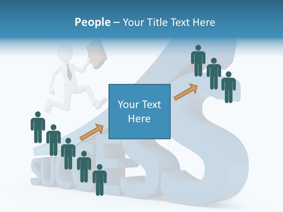 Blue Clipart Run PowerPoint Template