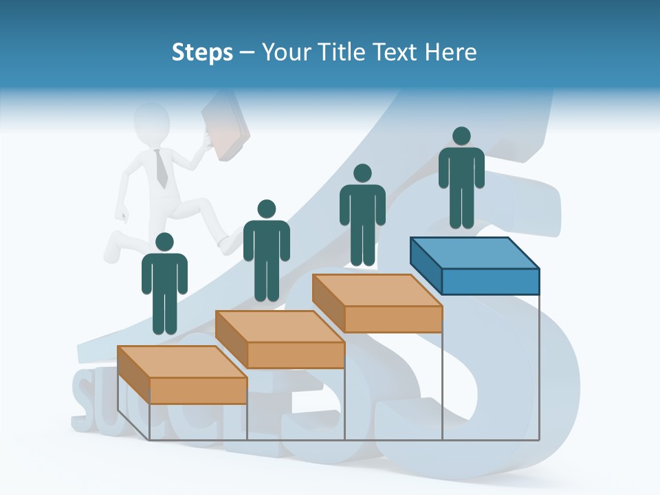 Blue Clipart Run PowerPoint Template