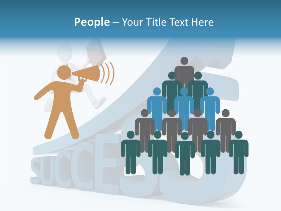 Blue Clipart Run PowerPoint Template