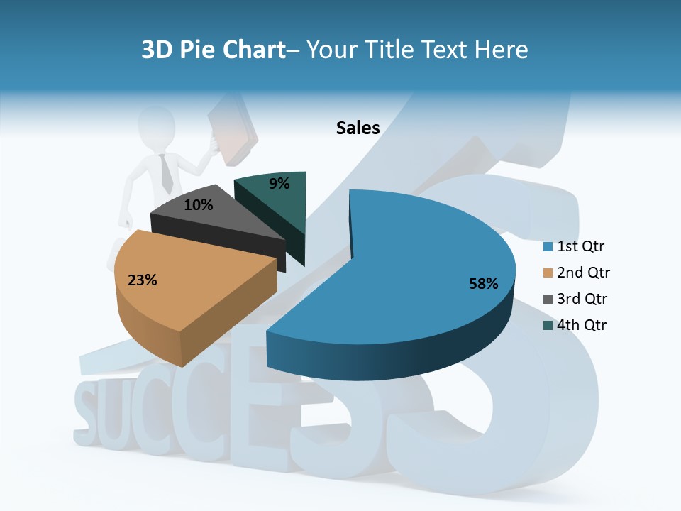 Blue Clipart Run PowerPoint Template