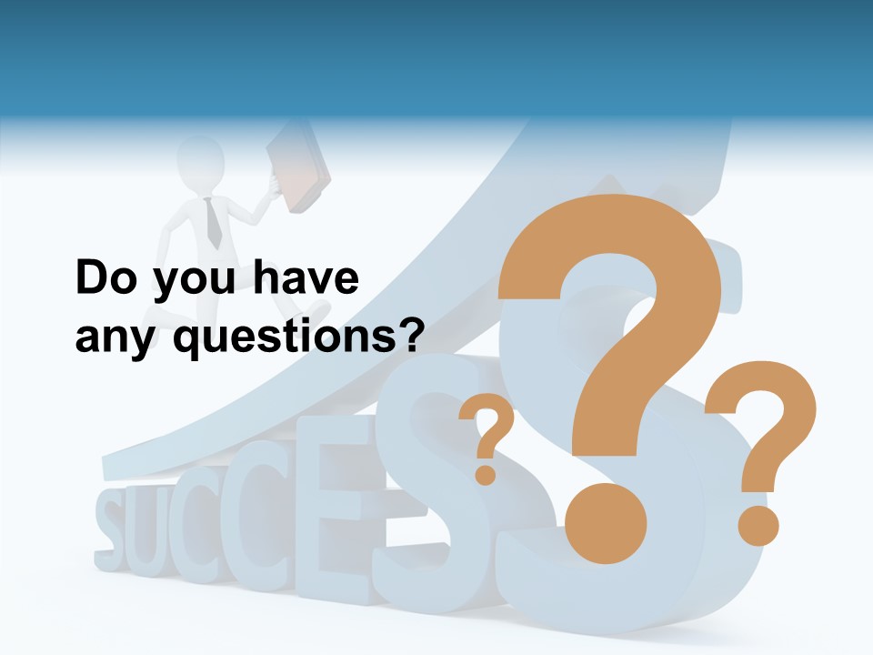 Blue Clipart Run PowerPoint Template