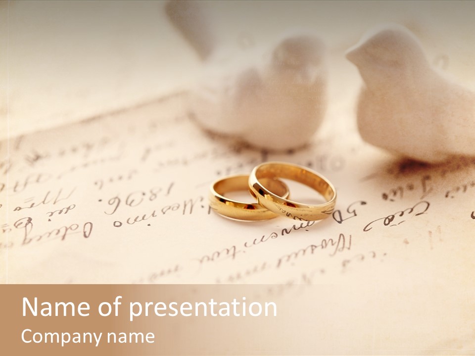 Band Gold Gift PowerPoint Template