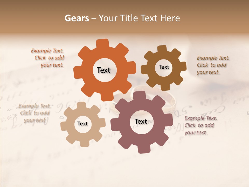 Band Gold Gift PowerPoint Template