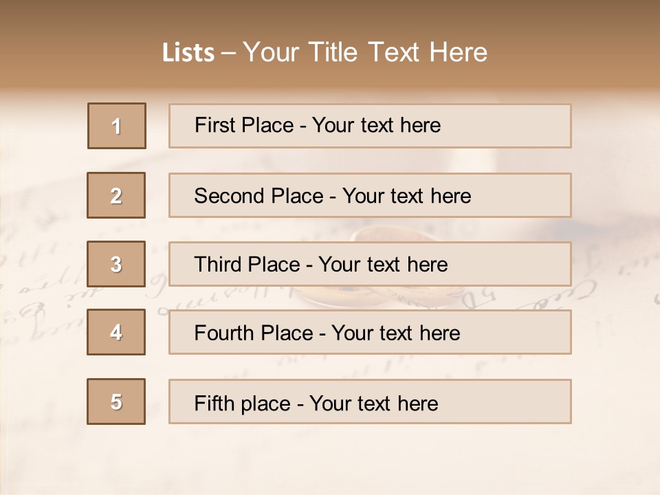 Band Gold Gift PowerPoint Template