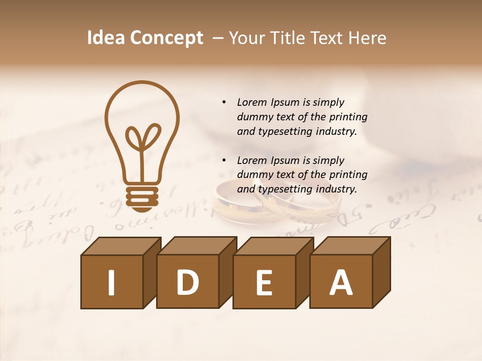 Band Gold Gift PowerPoint Template