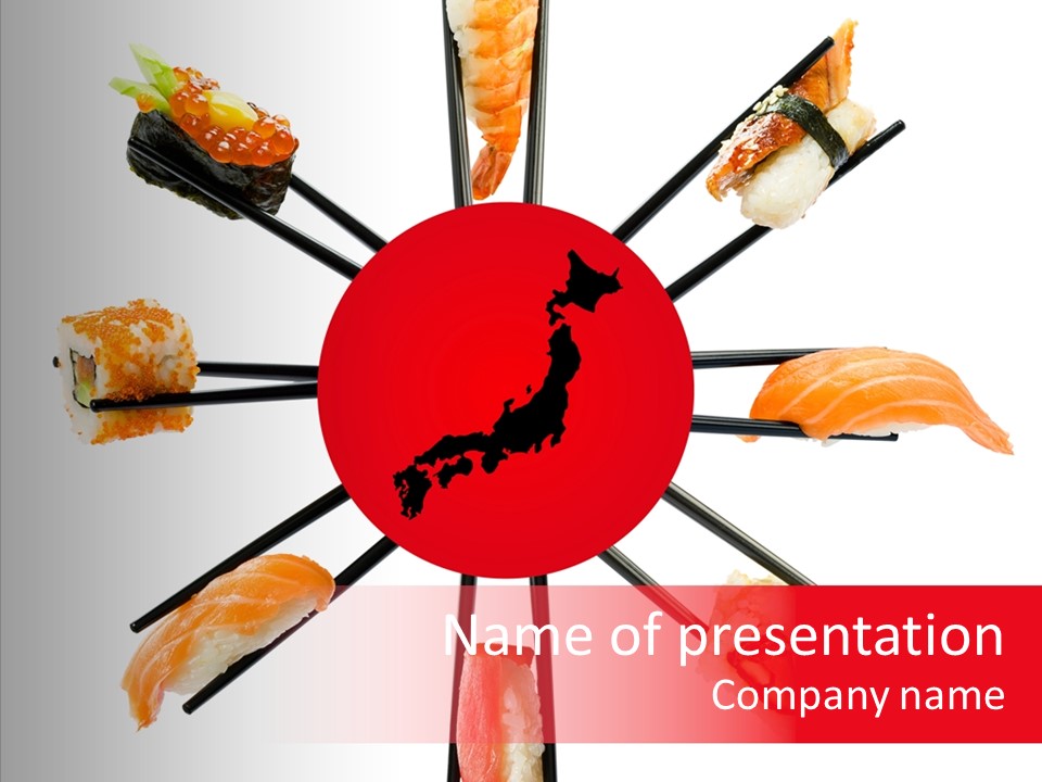 Red Menu Sea PowerPoint Template