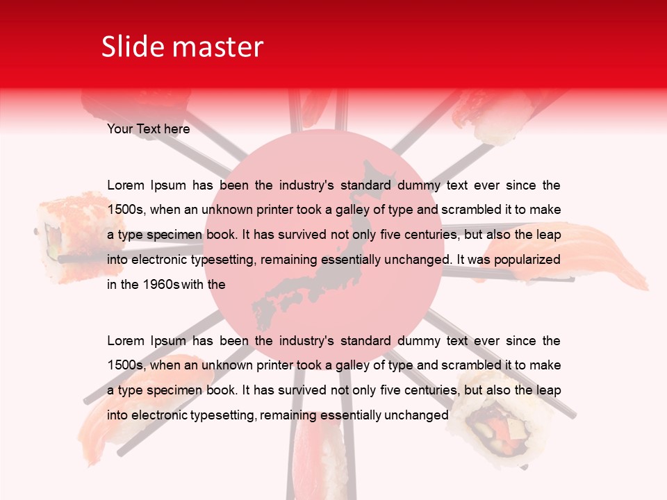Red Menu Sea PowerPoint Template