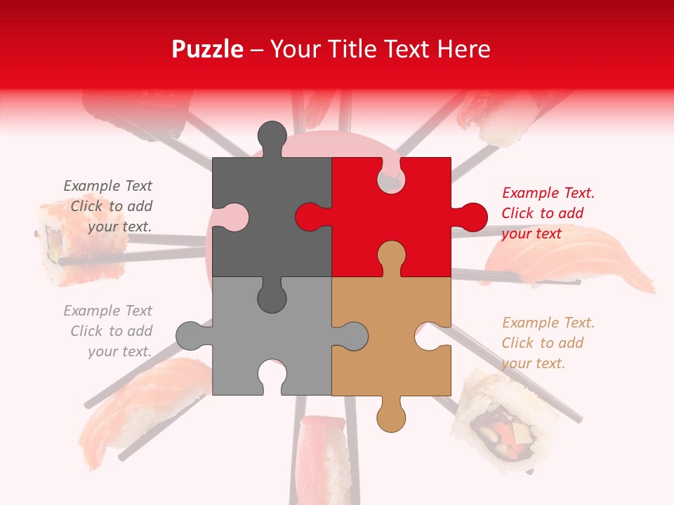 Red Menu Sea PowerPoint Template