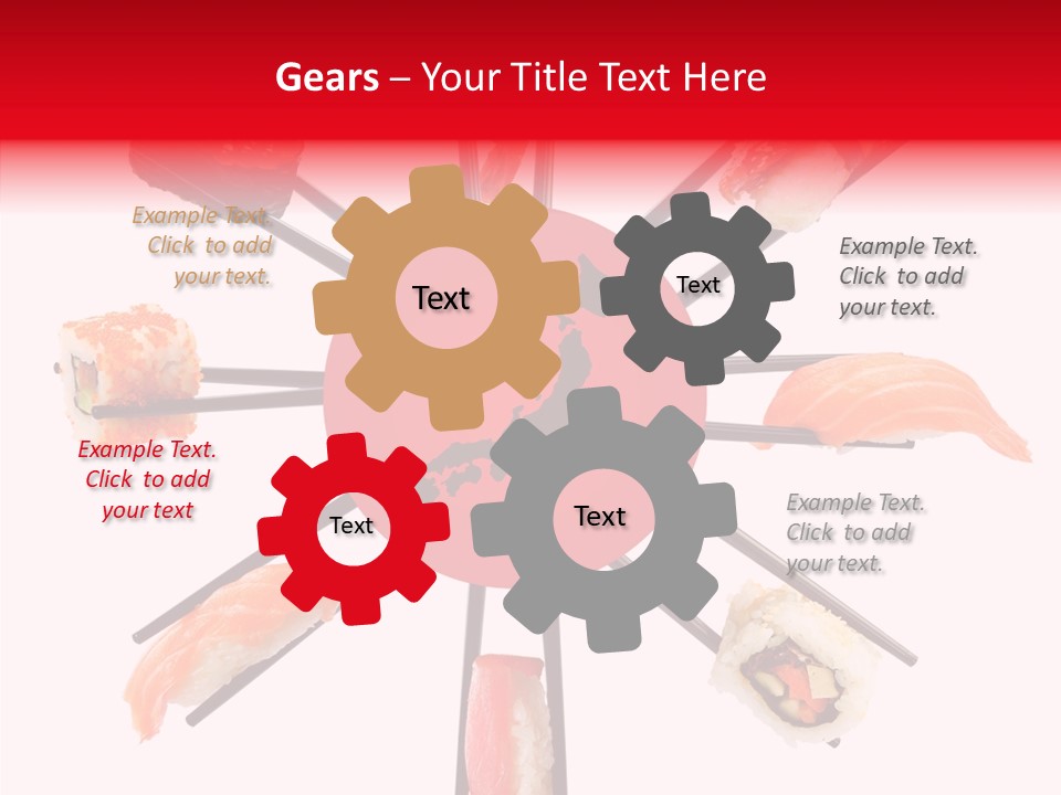 Red Menu Sea PowerPoint Template