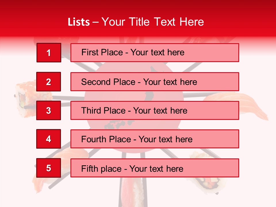 Red Menu Sea PowerPoint Template