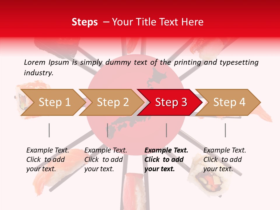 Red Menu Sea PowerPoint Template