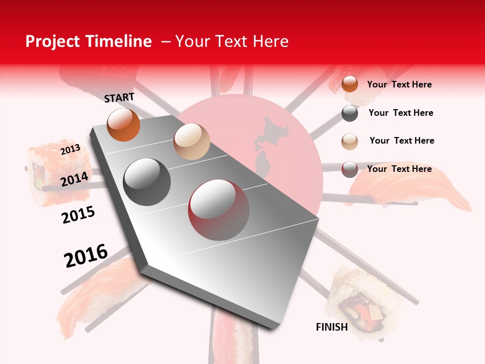 Red Menu Sea PowerPoint Template