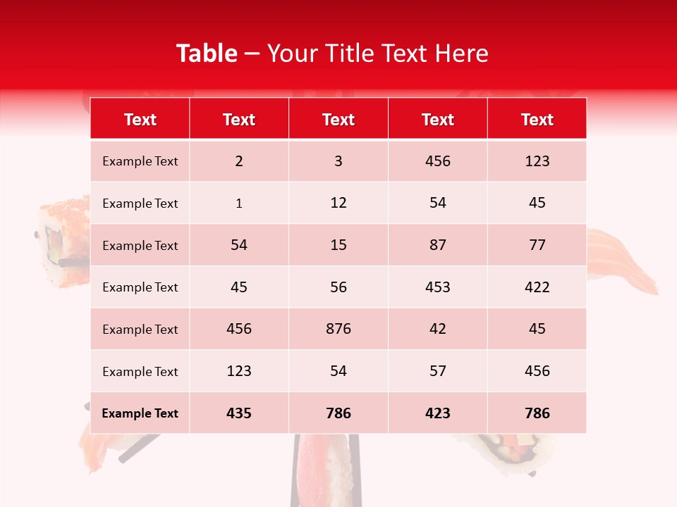 Red Menu Sea PowerPoint Template
