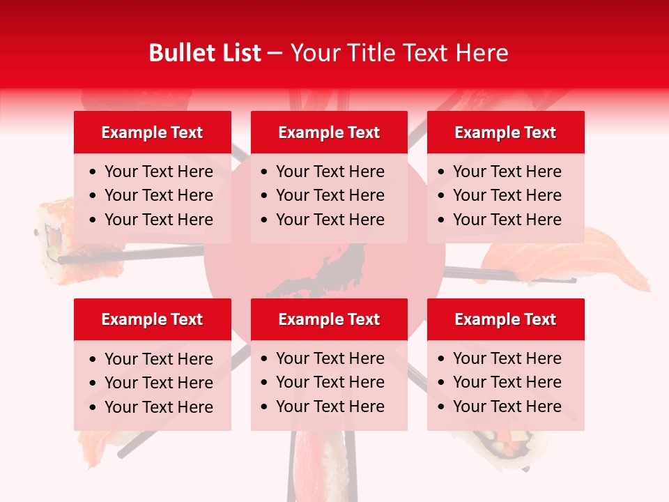 Red Menu Sea PowerPoint Template