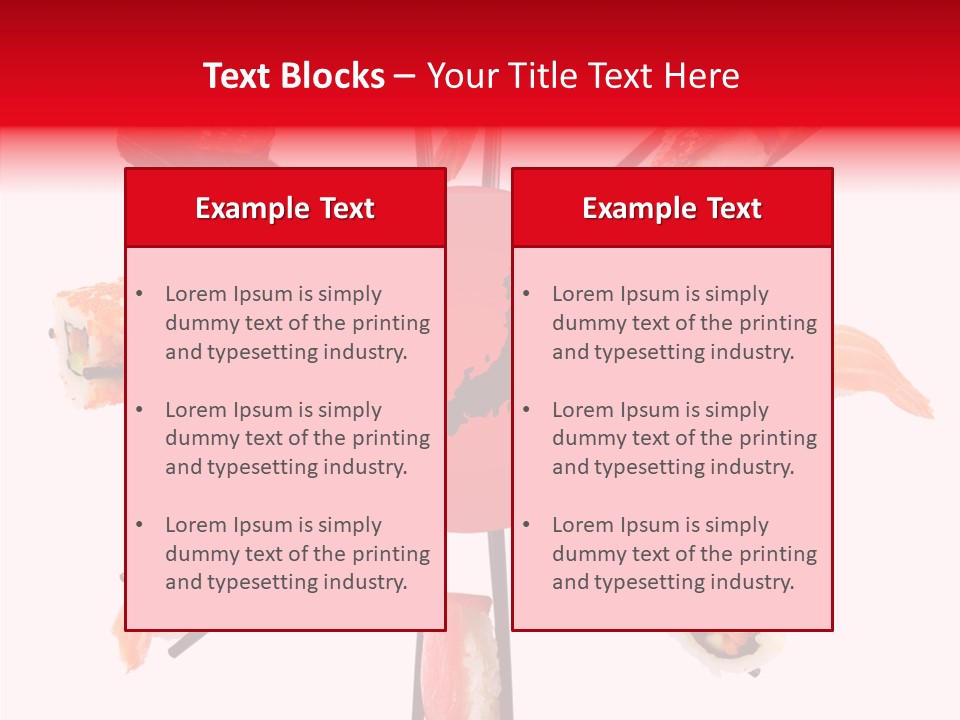 Red Menu Sea PowerPoint Template