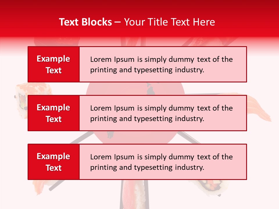 Red Menu Sea PowerPoint Template