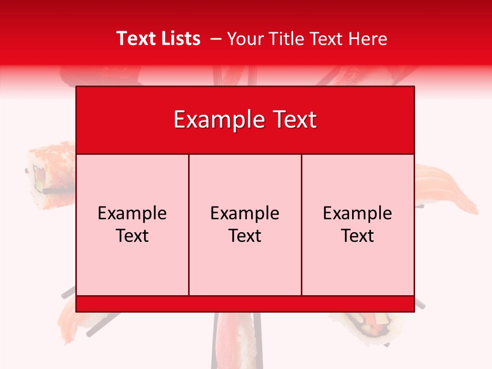 Red Menu Sea PowerPoint Template