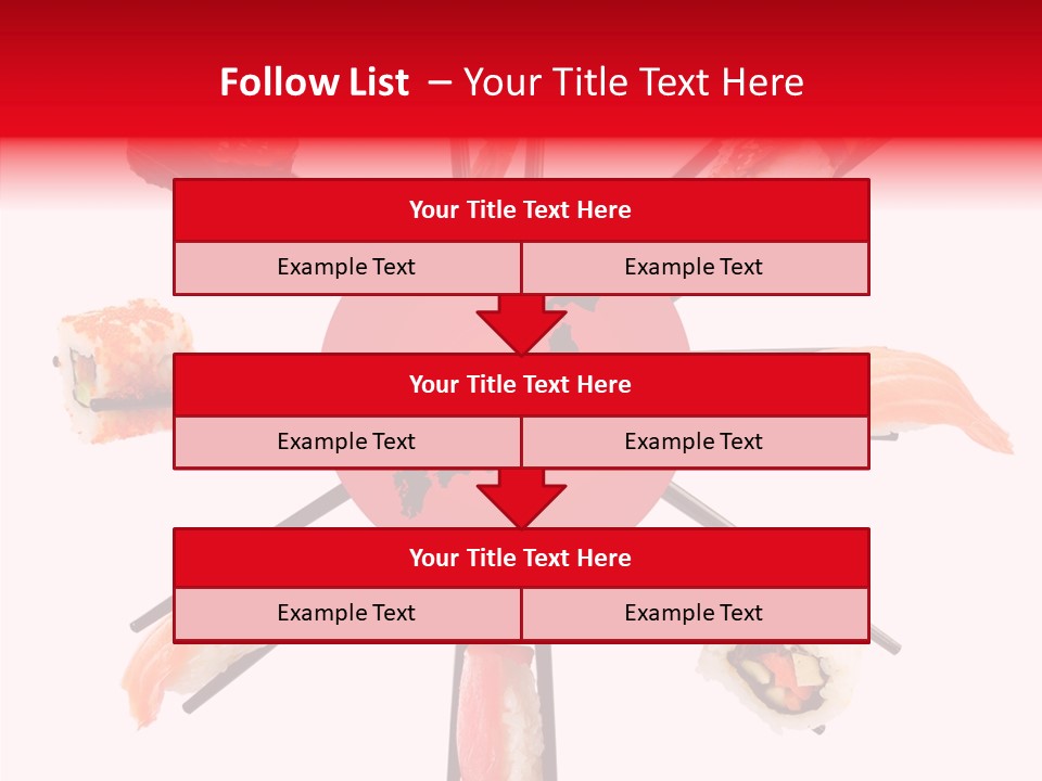 Red Menu Sea PowerPoint Template