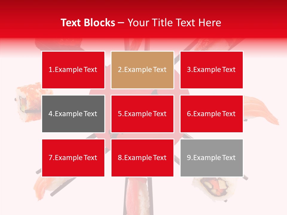 Red Menu Sea PowerPoint Template