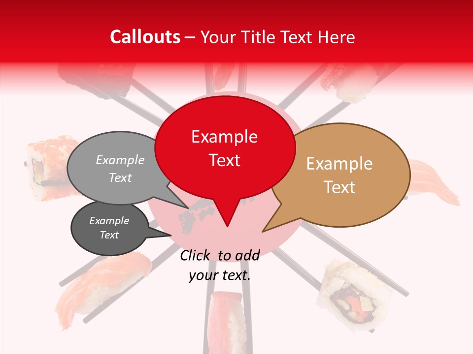 Red Menu Sea PowerPoint Template